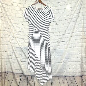 Chico's | Dresses | Chicos Sz Asymmetrical Maxi Dress Olive Green | Poshmark